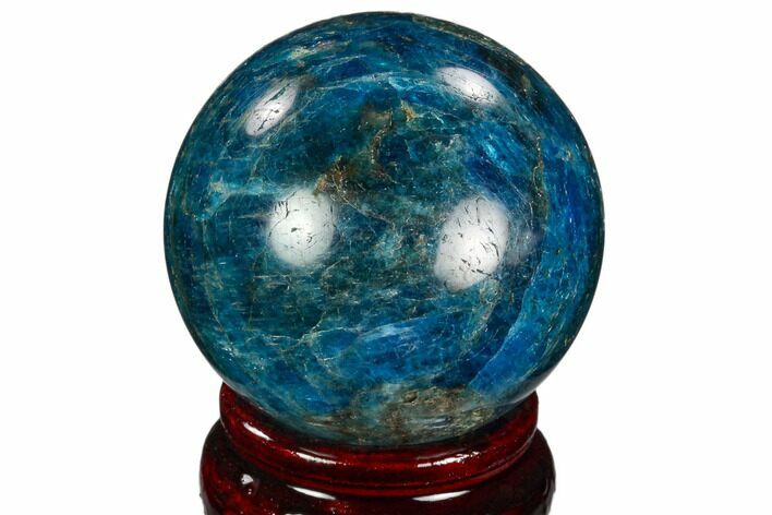 Bright Blue Apatite Sphere - Madagascar #121806
